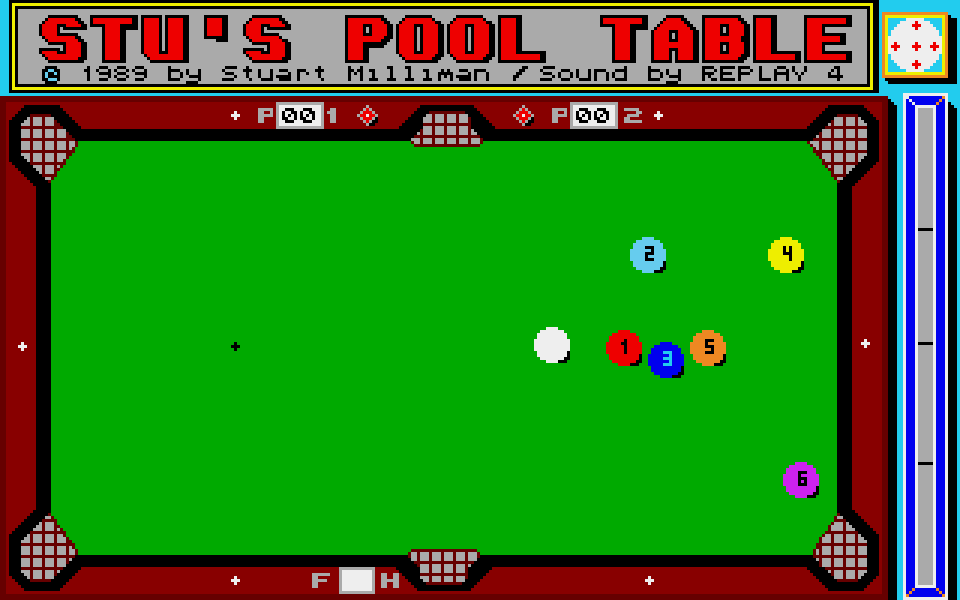Stu's Pool Table atari screenshot